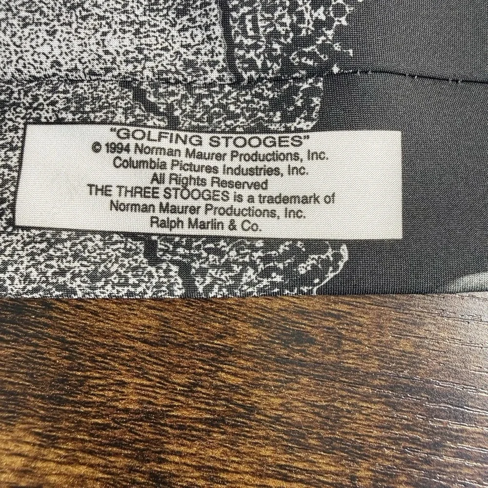 Vintage Ralph Marlin The Three Stooges Novelty Necktie 1995 Golf Theme Funny USA